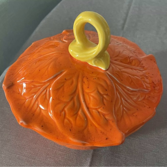 California USA Pottery Casserole Dish #907- Orange - Picture 12 of 12